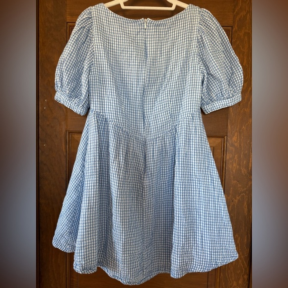 RTR NOW Blue Gingham Babydoll Dress - Picture 5 of 6